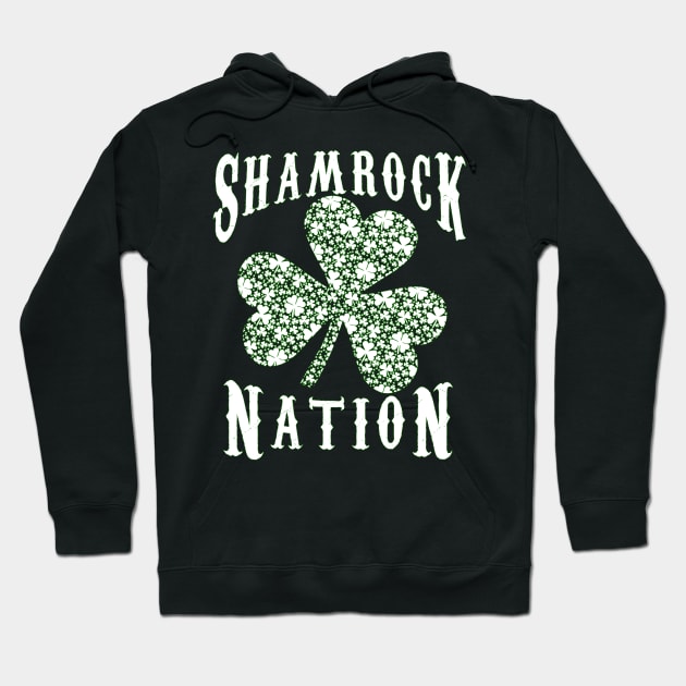 Shamrock Nation St Patricks Day Hoodie by Scarebaby